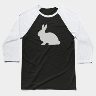 Bunny Rabbit Pattern in Grey Baseball T-Shirt